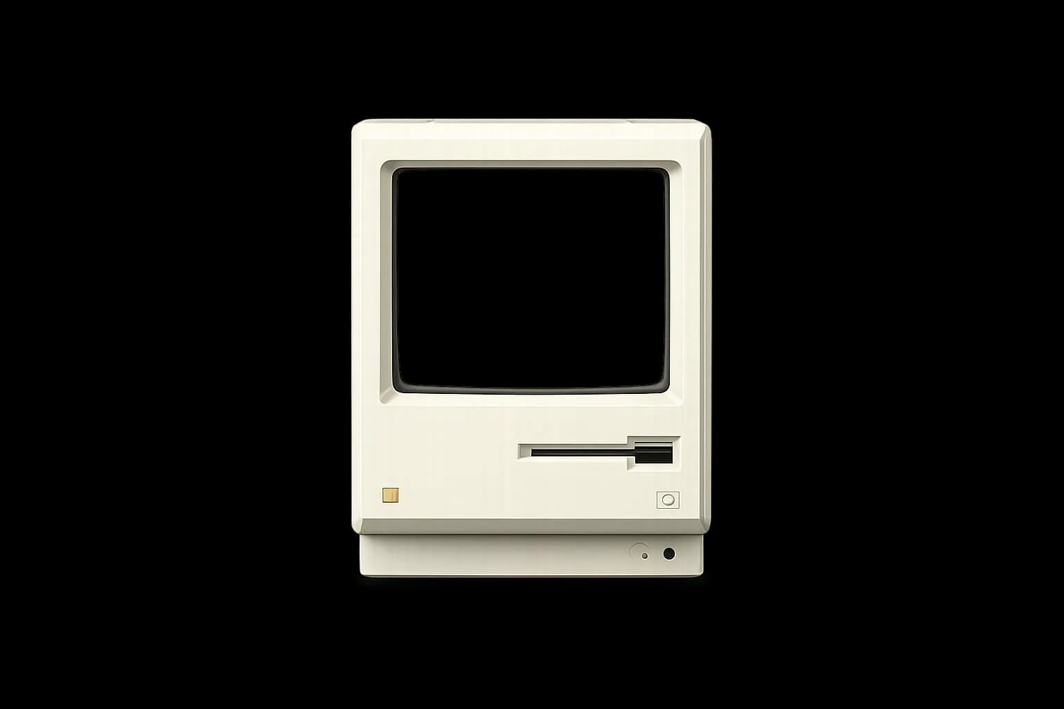 Retro computer monitor representing market signal detection
