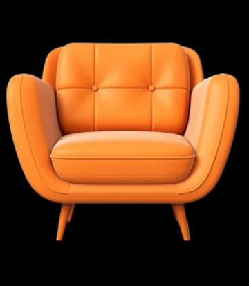 Orange lounge chair