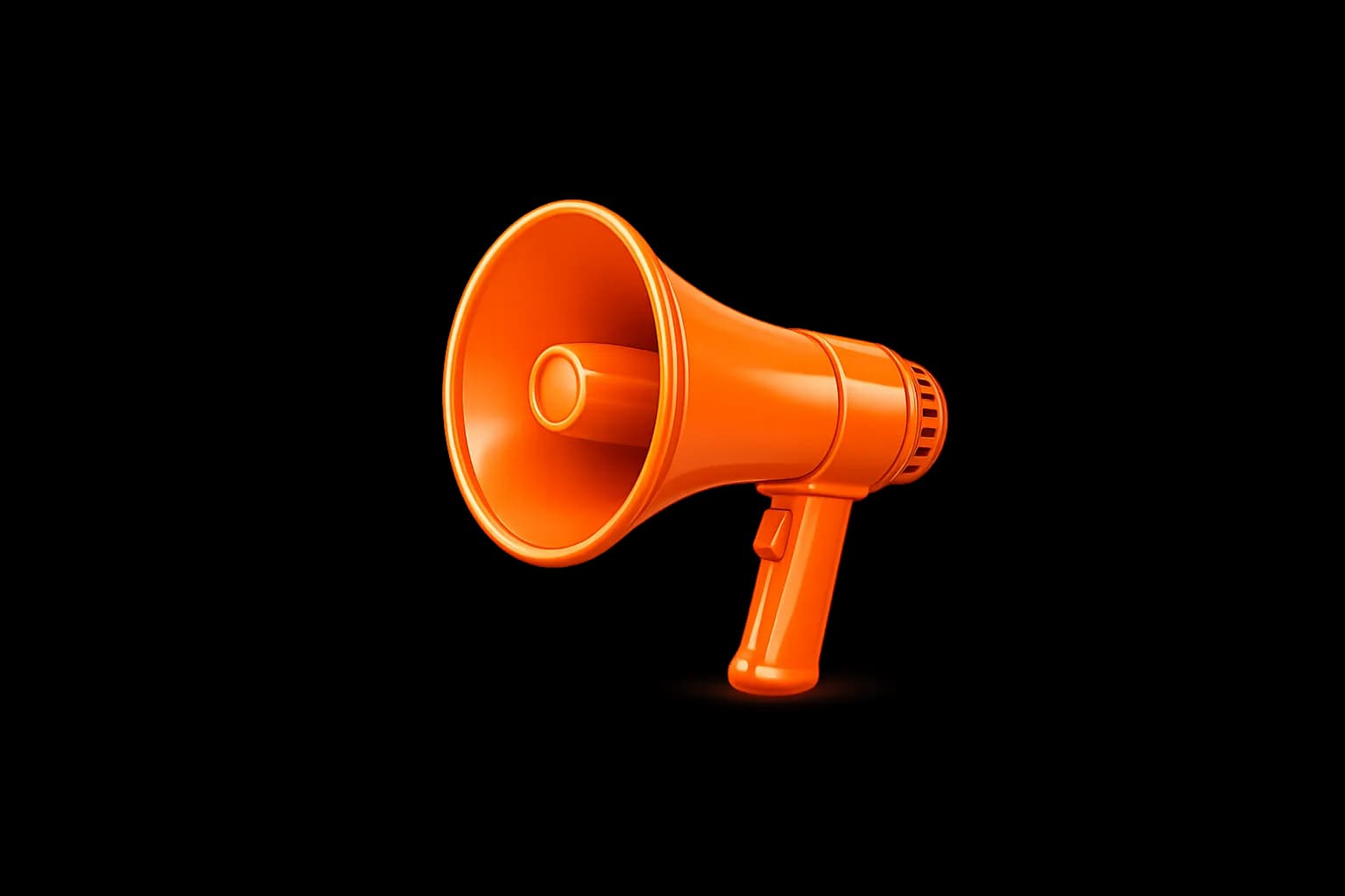 Orange megaphone