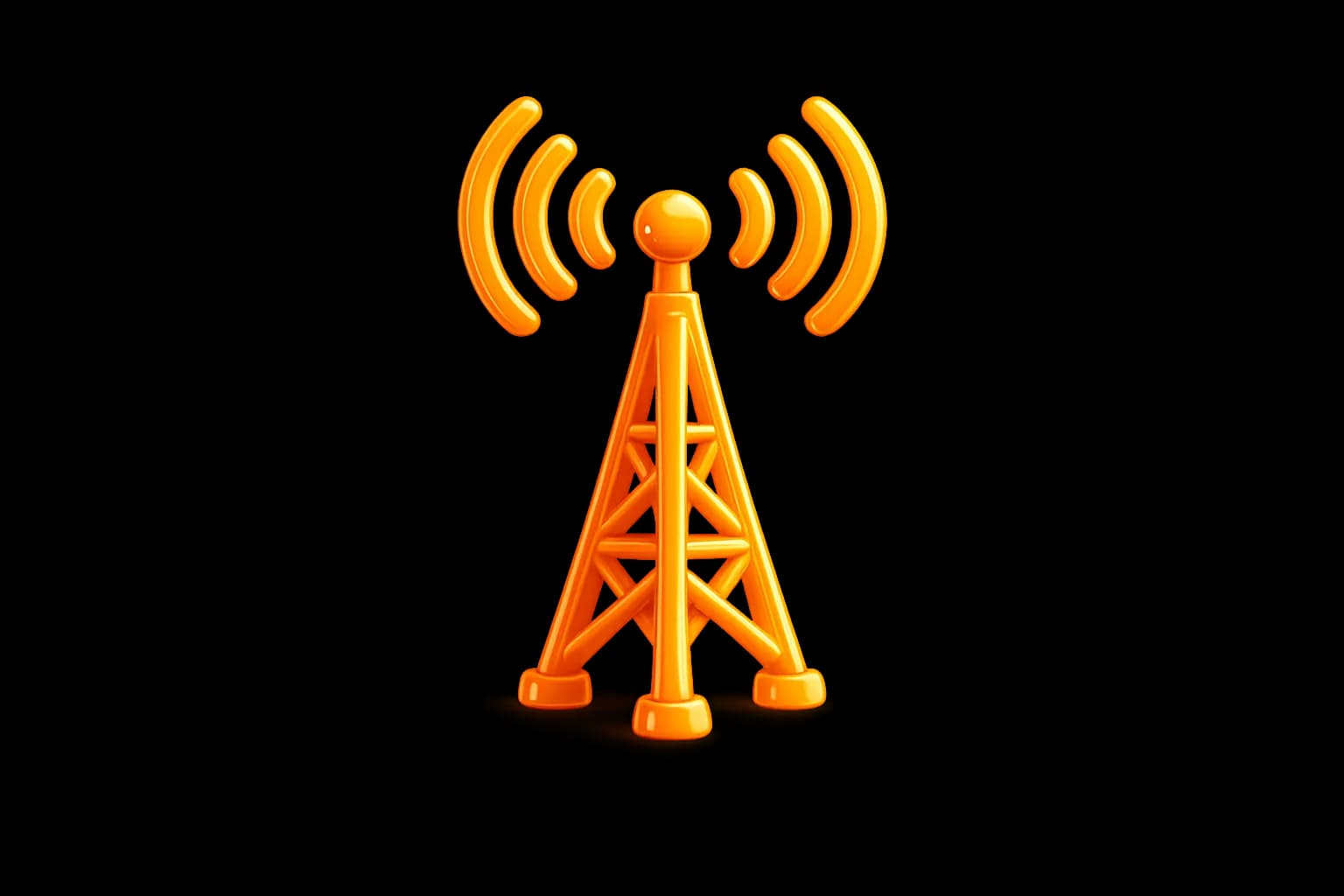 Glowing signal tower